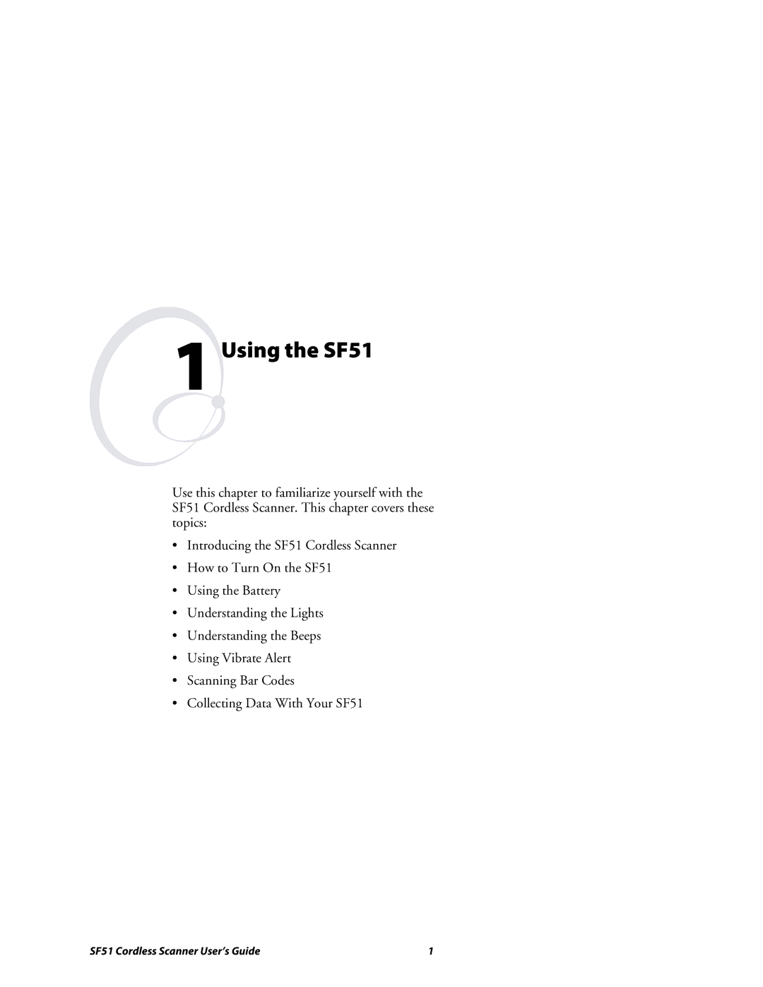 Intermec manual Using the SF51 