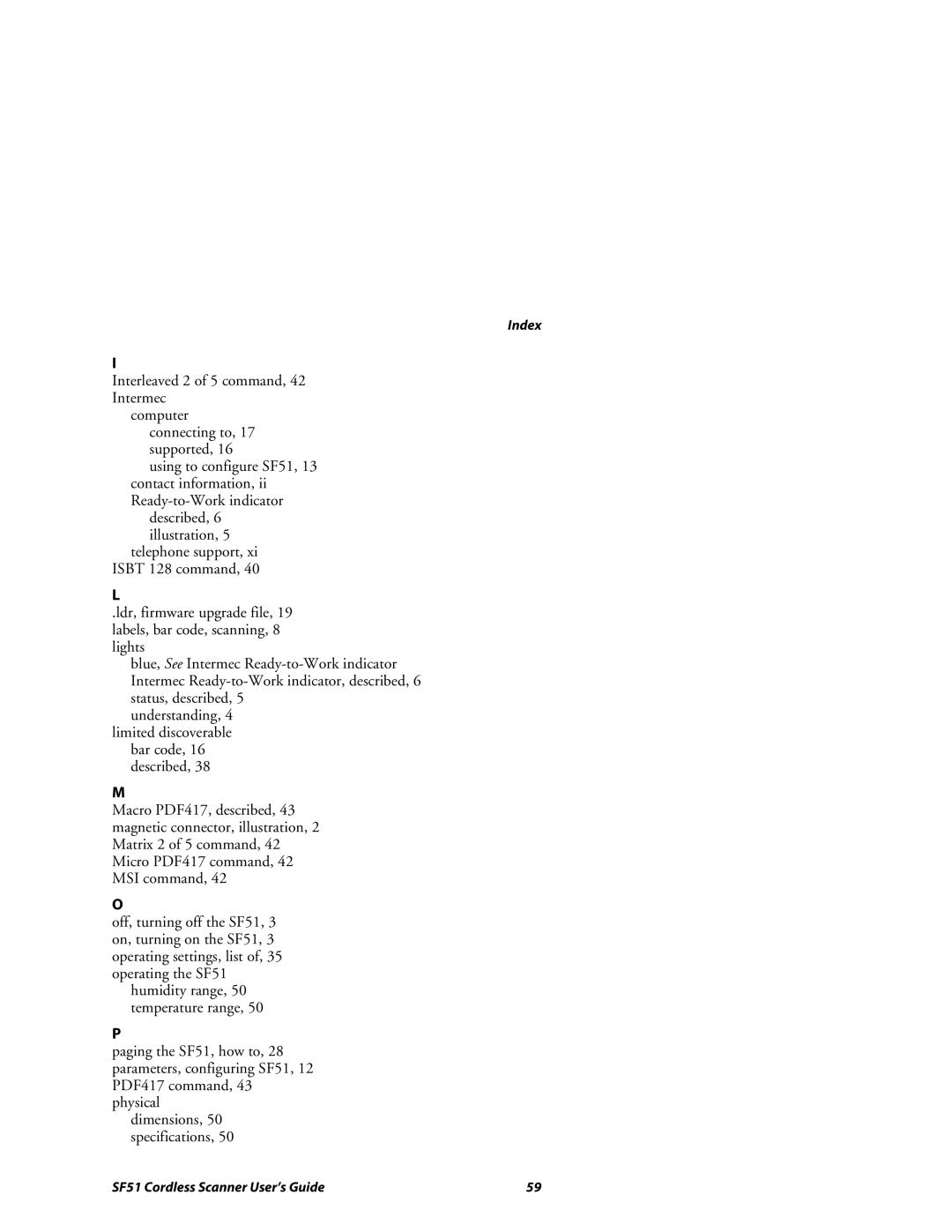 Intermec SF51 manual Described, 6 illustration, 5 telephone support 