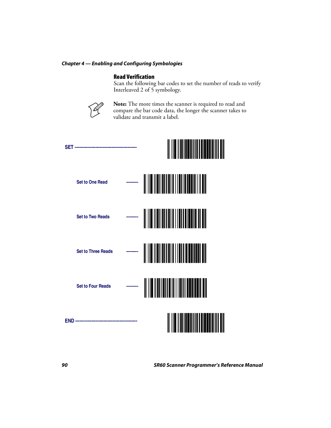 Intermec SR60 manual Read Verification 