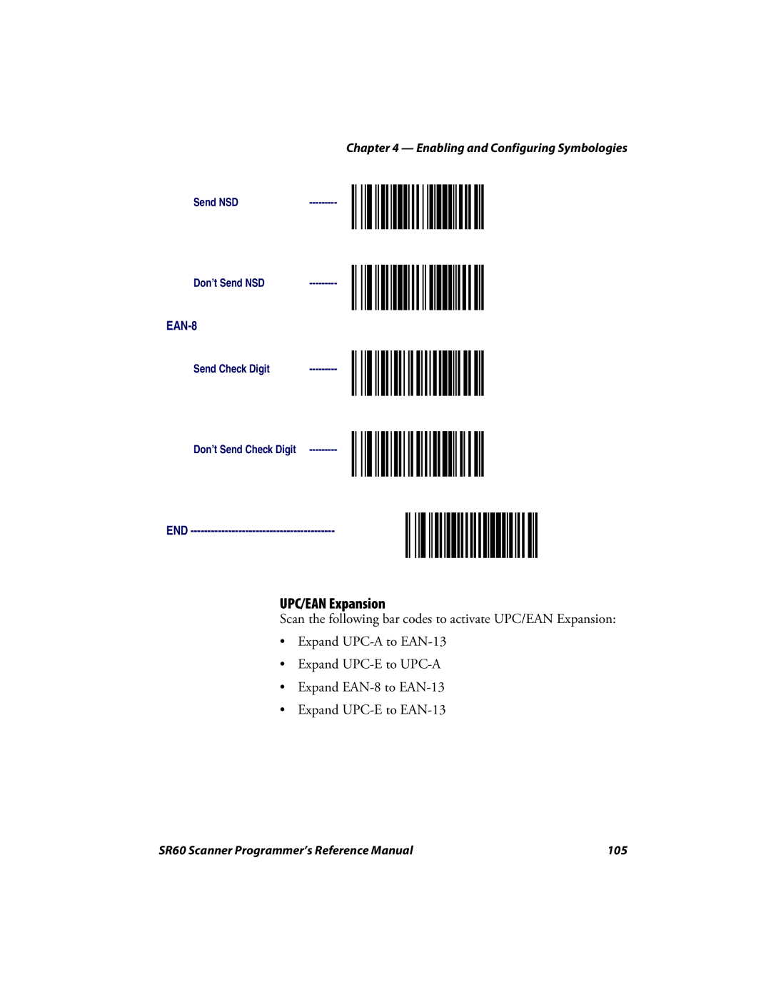 Intermec manual SR60 Scanner Programmer’s Reference Manual 105 