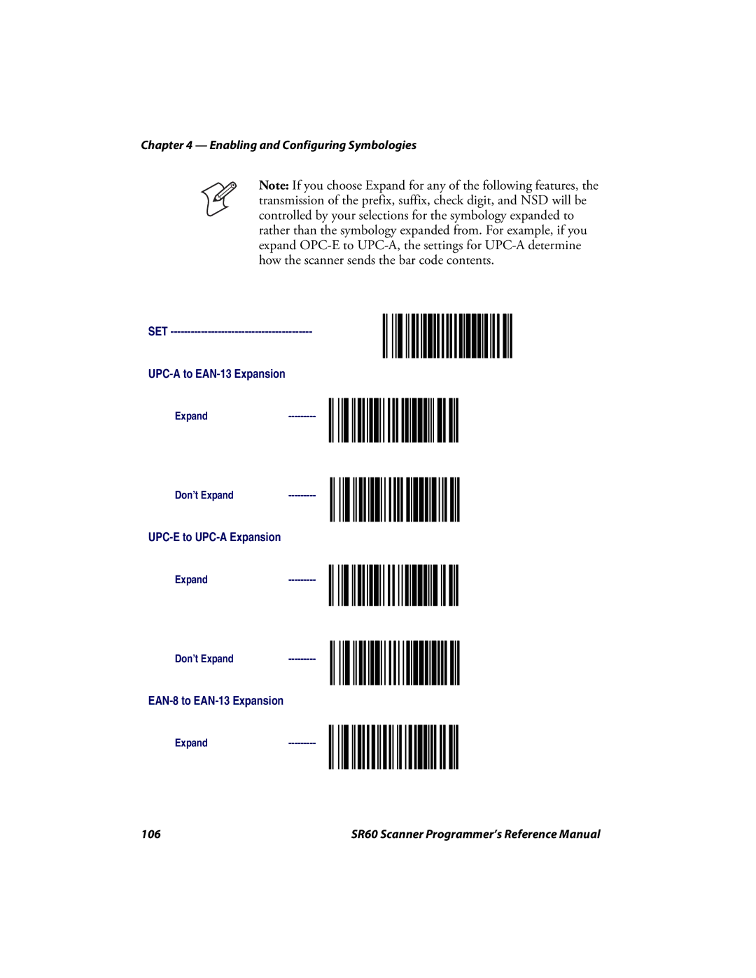 Intermec SR60 manual 106 