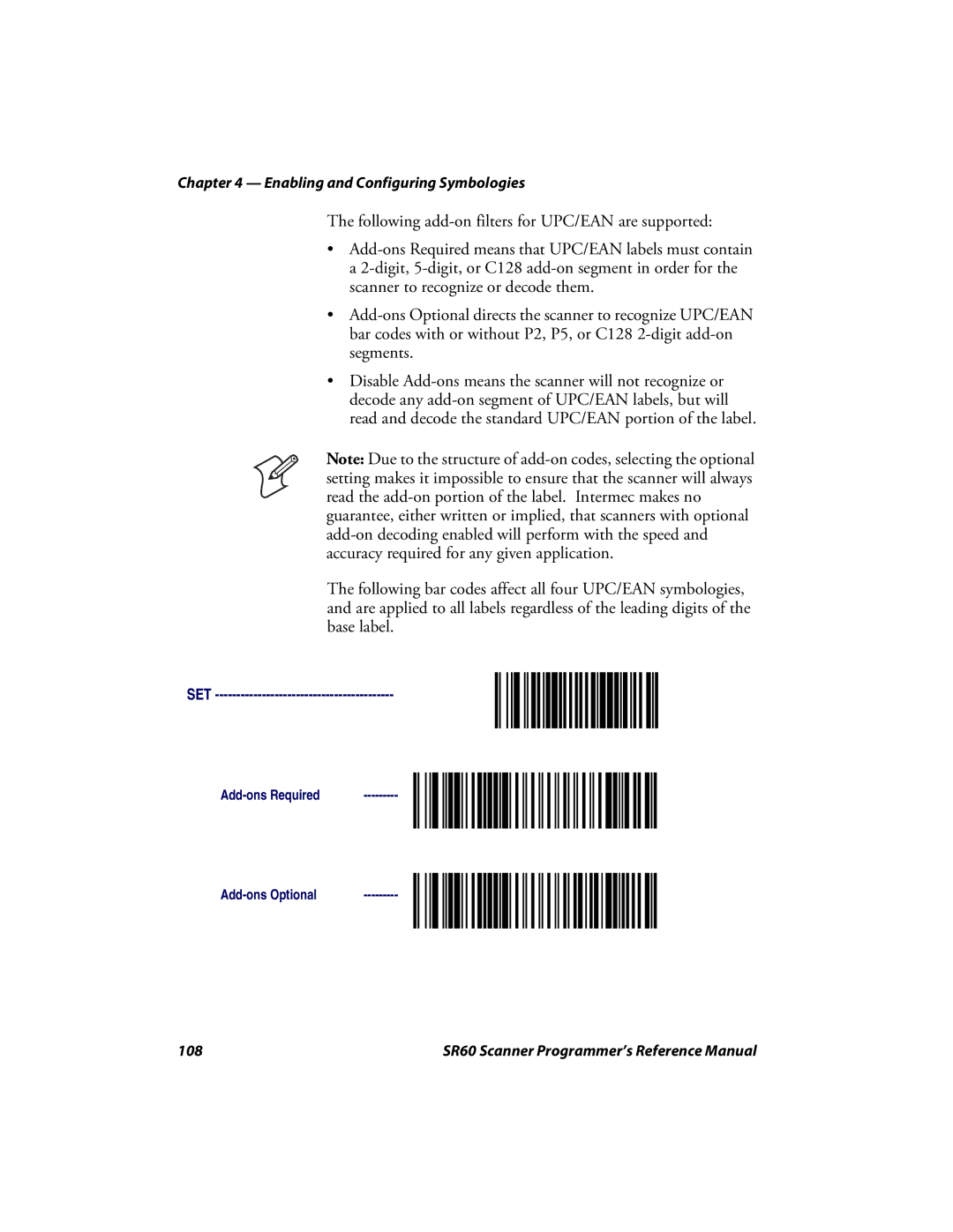 Intermec SR60 manual 108 