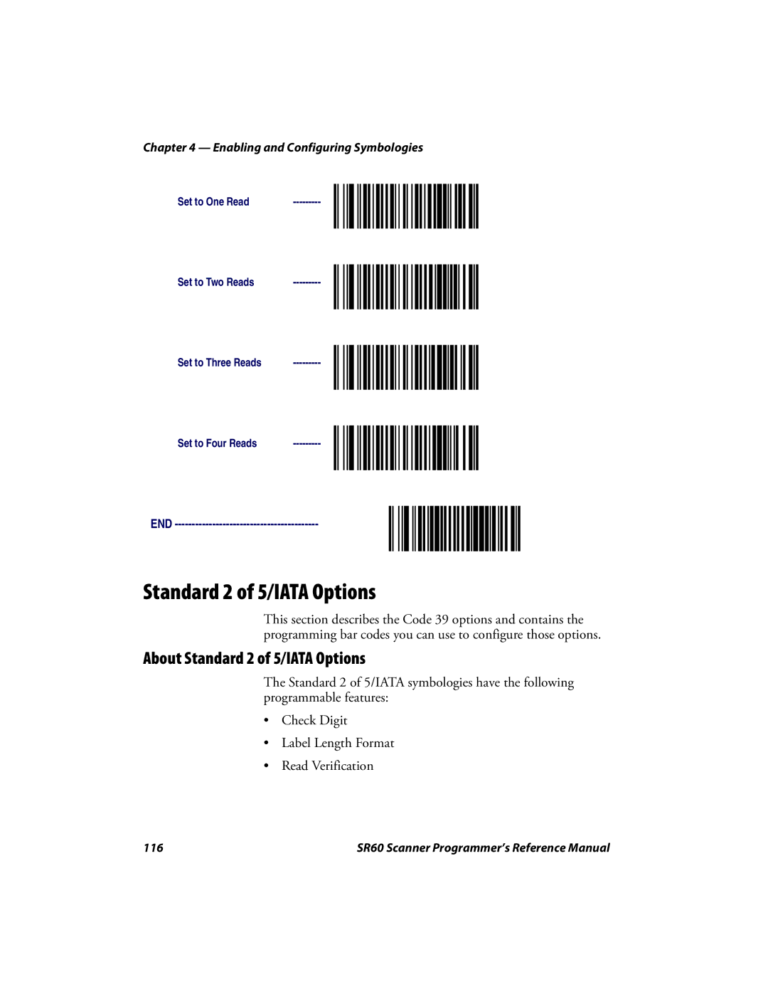 Intermec SR60 manual About Standard 2 of 5/IATA Options 