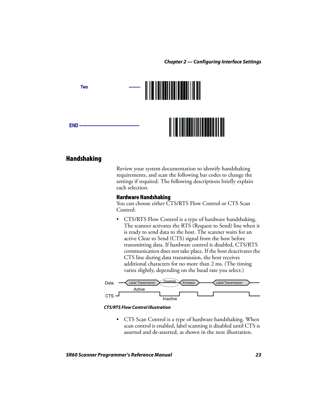 Intermec SR60 manual Hardware Handshaking 