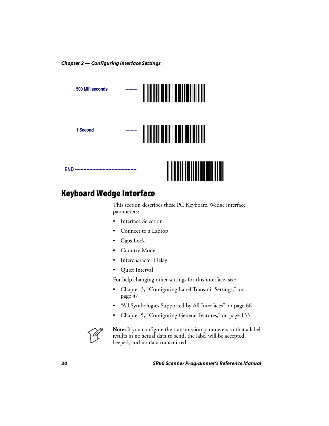 Intermec SR60 manual Keyboard Wedge Interface 