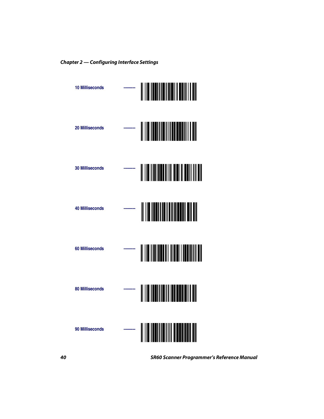 Intermec SR60 manual Configuring Interface Settings 