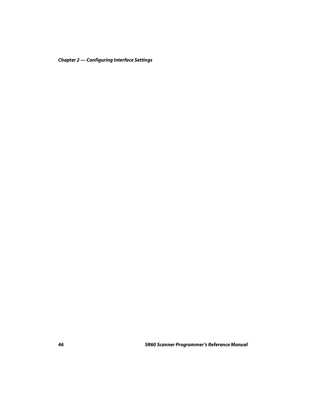 Intermec SR60 manual Configuring Interface Settings 