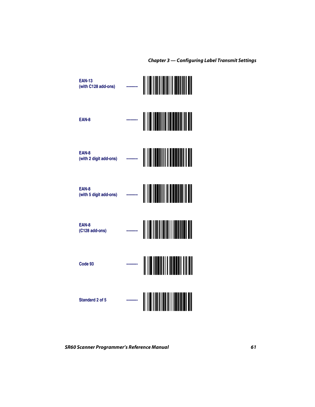 Intermec SR60 manual EAN-8 