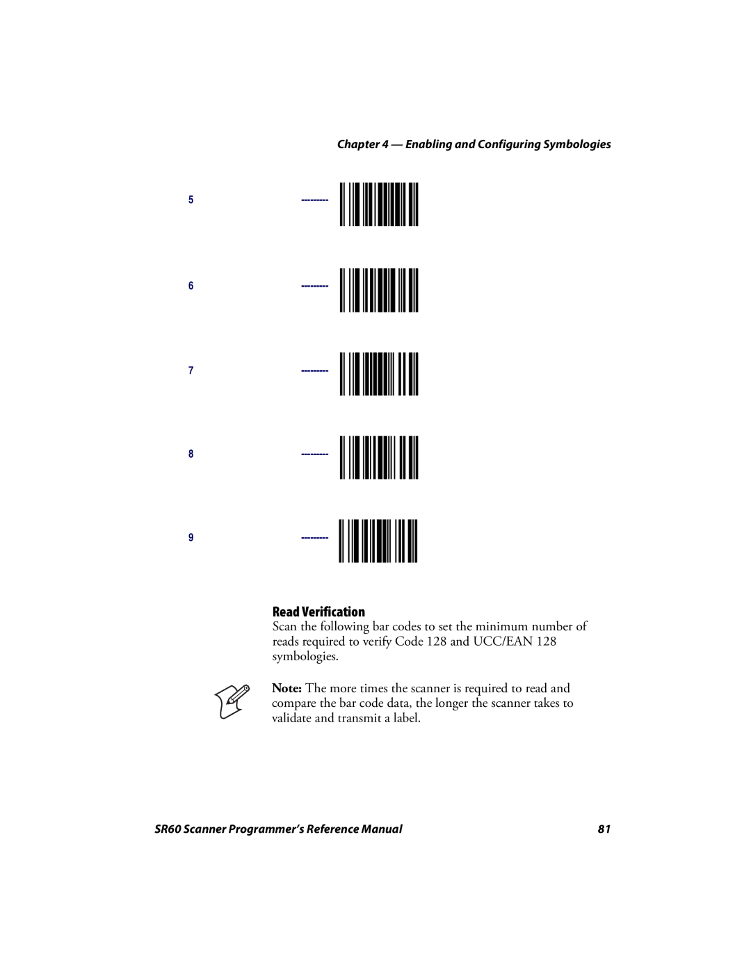 Intermec SR60 manual Read Verification 