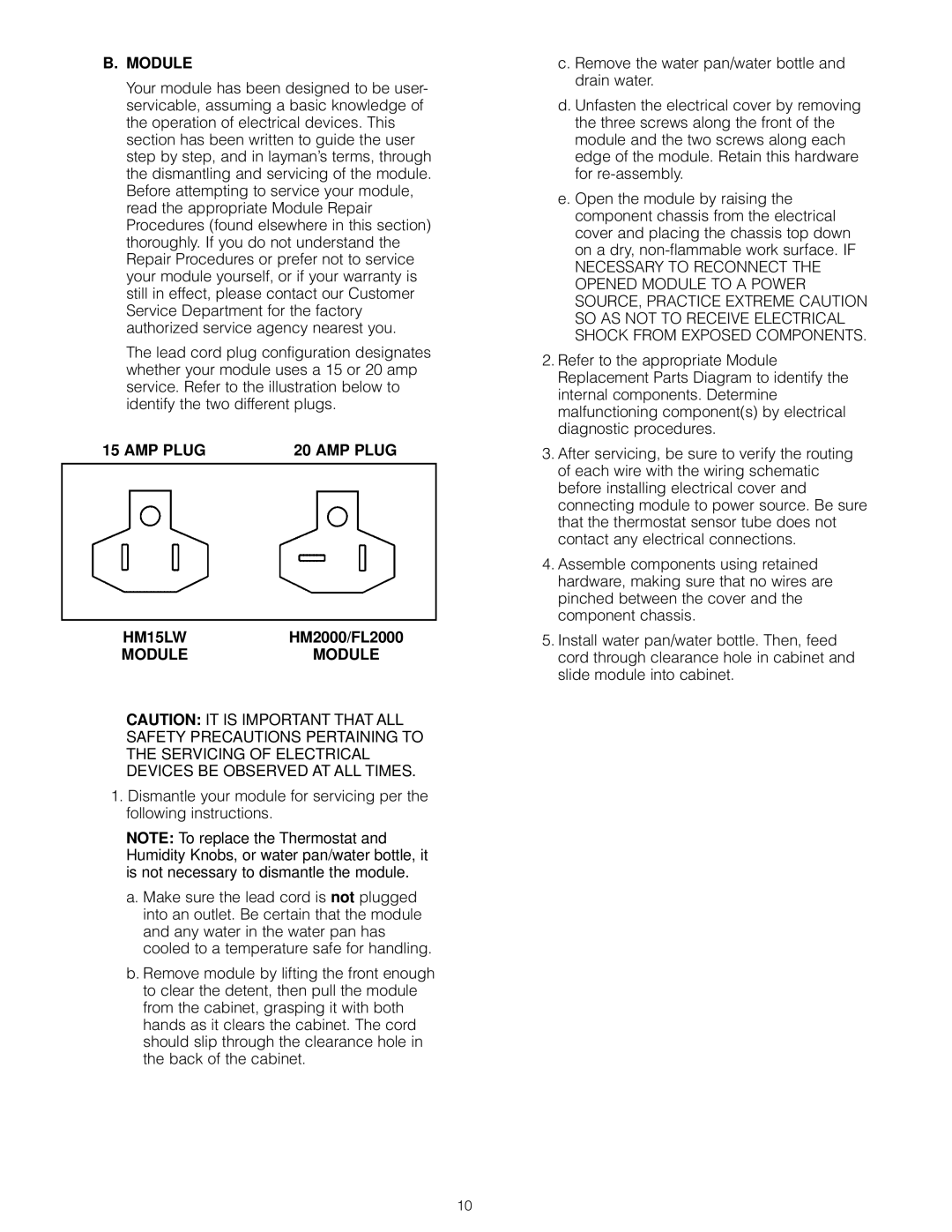 InterMetro Ind C199, FL199 user manual AMP Plug, HM15LWHM2000/FL2000, Modulemodule 