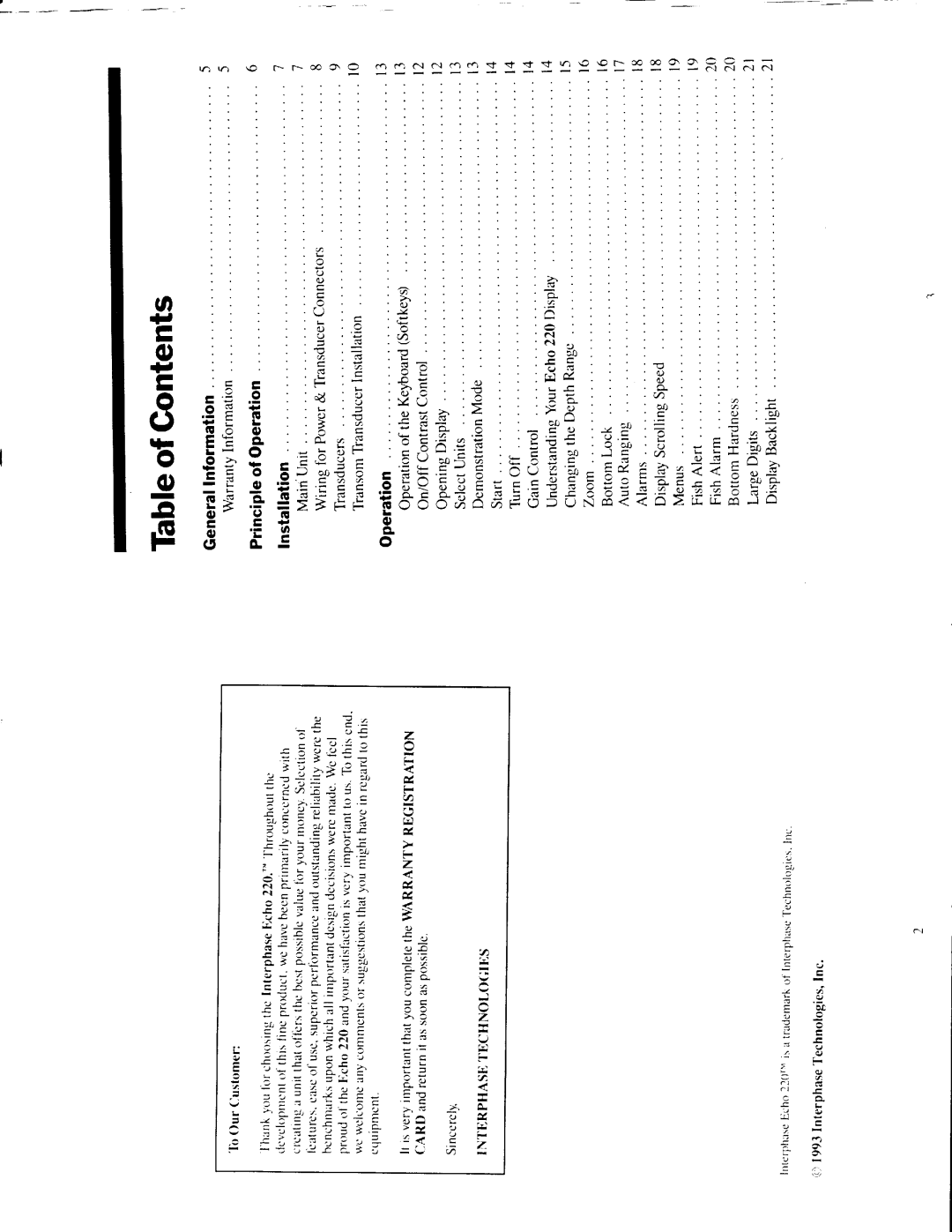 Interphase Tech Echo 220 manual ?=i....ii, Ee .E 