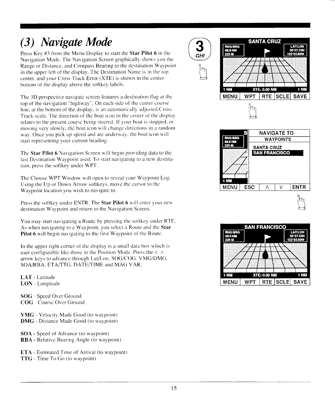 Interphase Tech Star Pilot 6 manual IYavigateMode, N U Ie S C I N I V I E N T R, Jnavigateto 