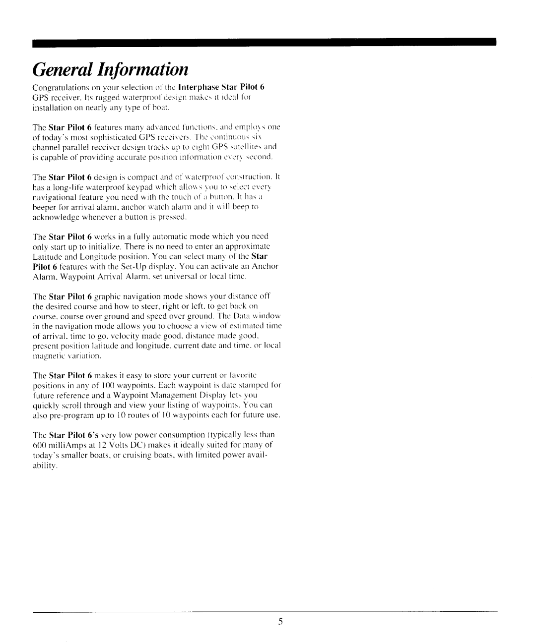 Interphase Tech Star Pilot 6 manual GeneralInformntion 