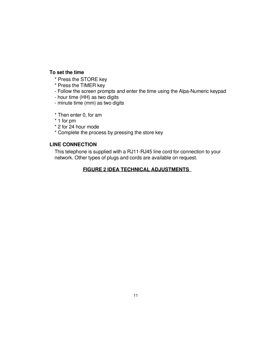 Interquartz 9859 manual To set the time, Line Connection 