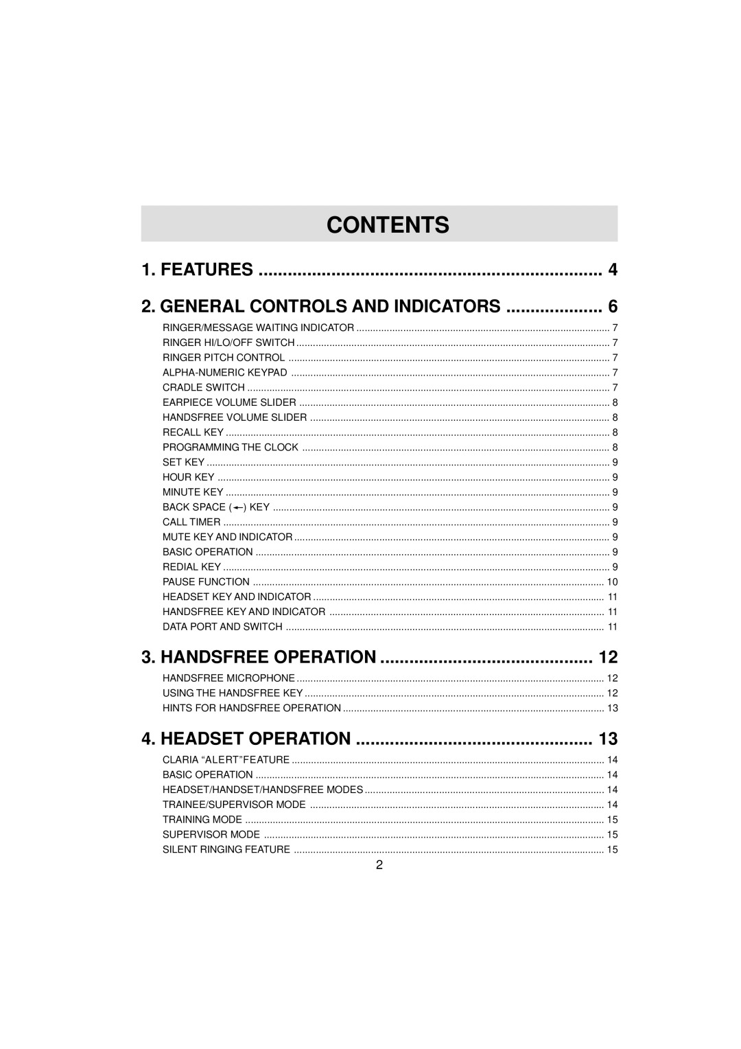 Interquartz IQ560E manual Contents 