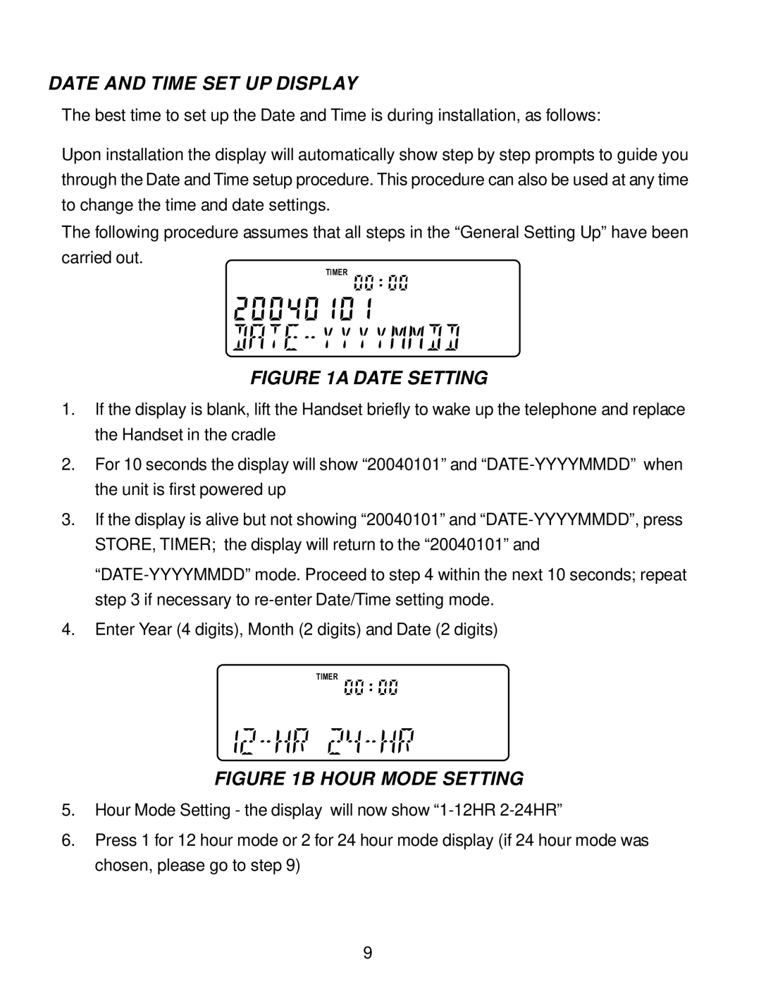 Interquartz IQ750 manual Date and Time SET UP Display, Date Setting 