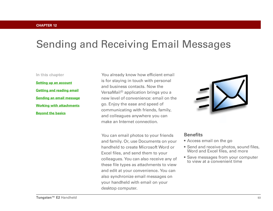 Int'l Wireless E2 manual Sending and Receiving Email Messages, Benefits 