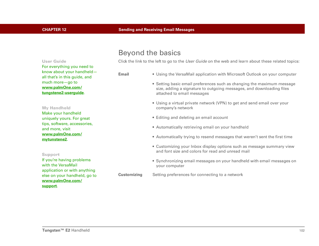 Int'l Wireless E2 manual Beyond the basics, Customizing 