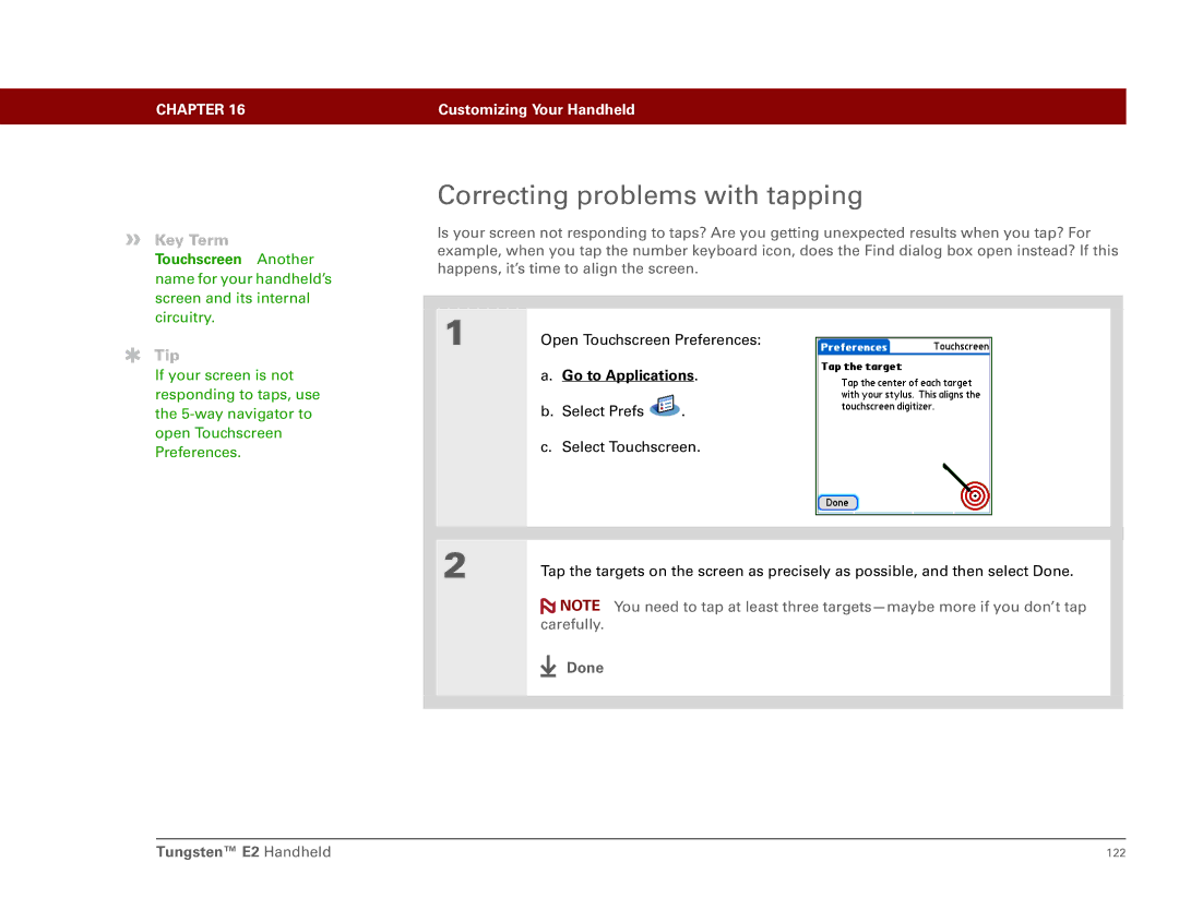 Int'l Wireless E2 manual Correcting problems with tapping 