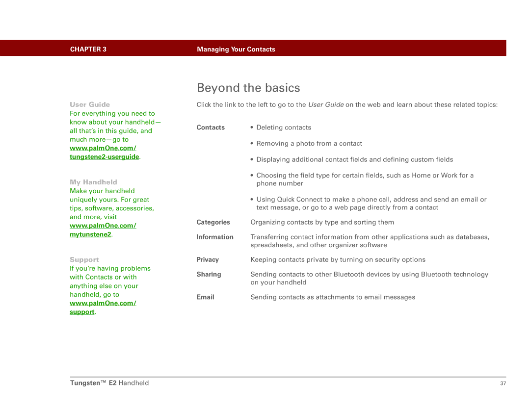 Int'l Wireless E2 manual Beyond the basics, Information 