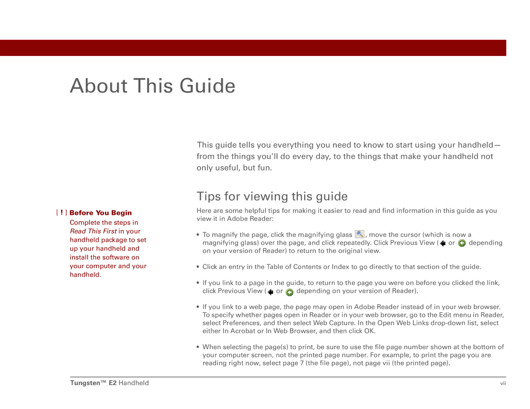 Int'l Wireless E2 manual About This Guide, Tips for viewing this guide 