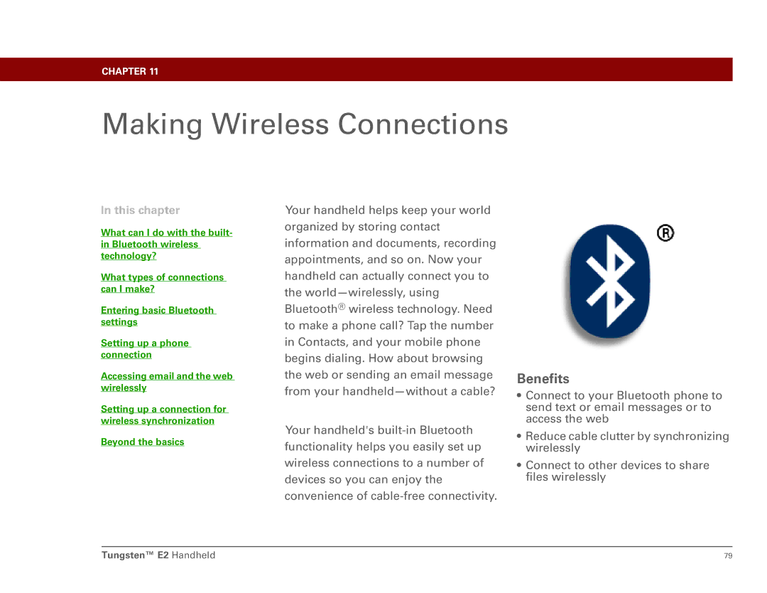 Int'l Wireless E2 manual Making Wireless Connections, Benefits 