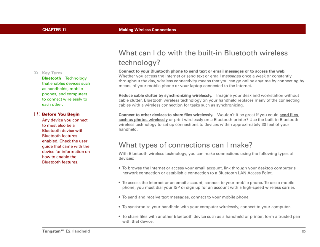 Int'l Wireless E2 manual What types of connections can I make? 