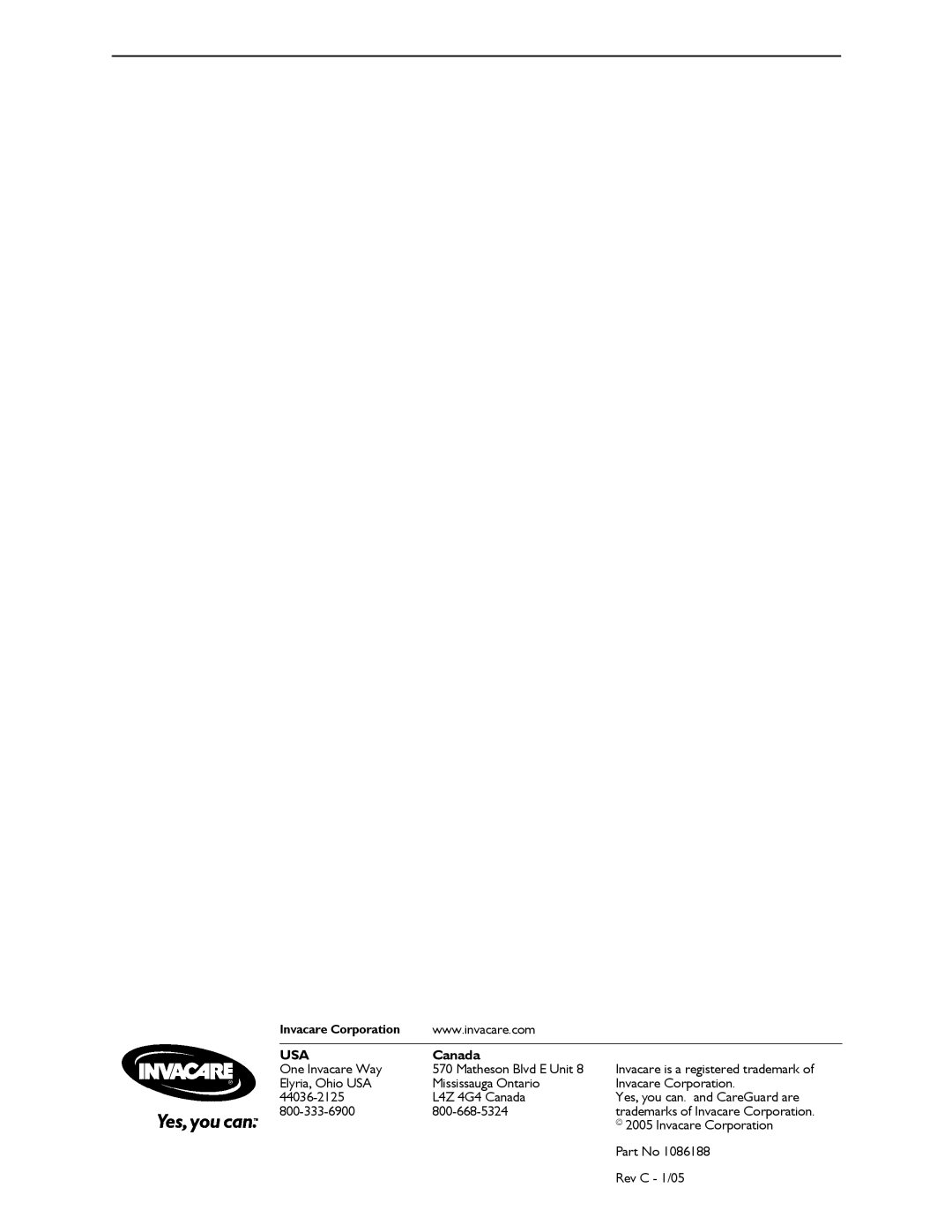 Invacare 1064227, 1086189, 1086190, 1036900, 1036901 instruction sheet Usa 