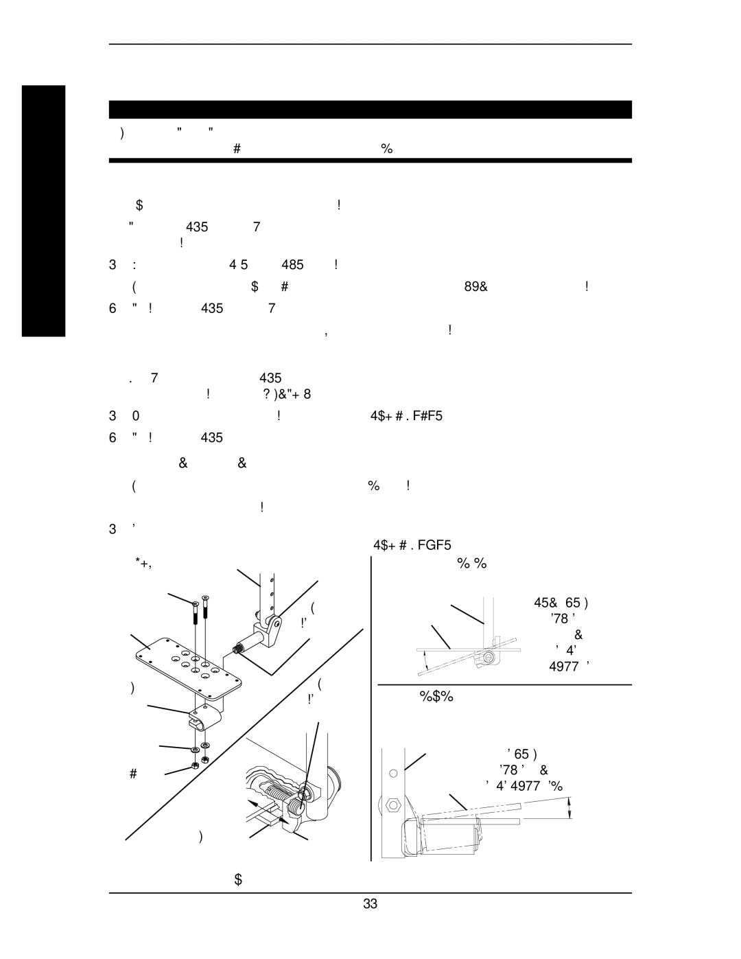 Invacare 1106628 manual Adjusting Adjustable Angle FLIP-UP Footplates Figure 