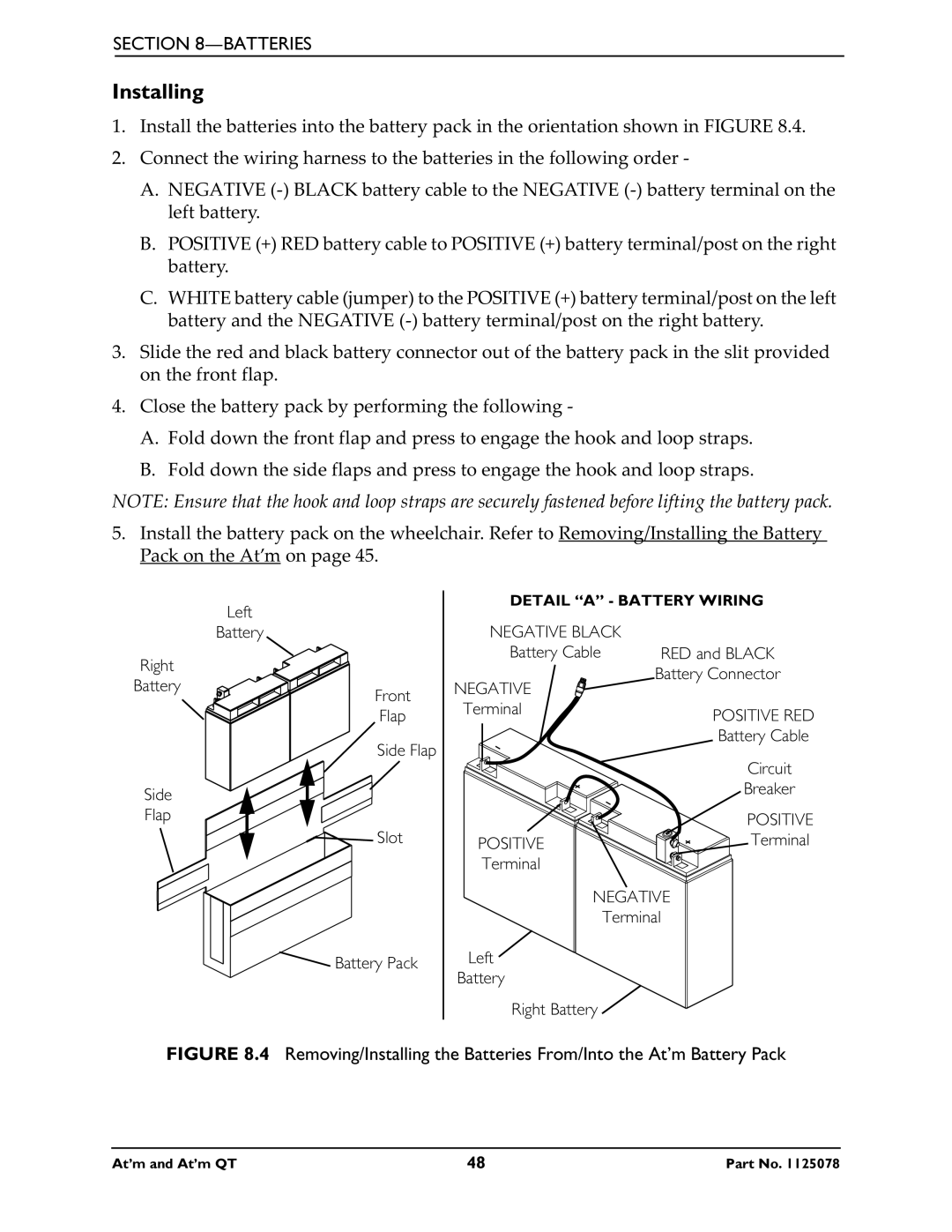 Invacare 1125078 service manual Negative Black 