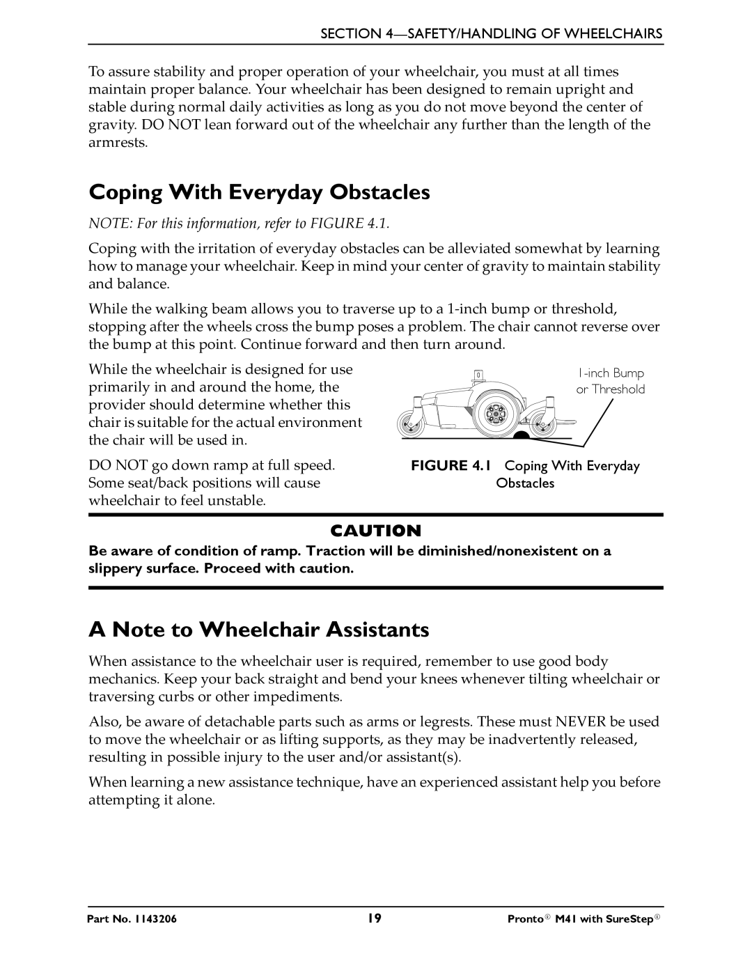 Invacare 1143206 manual Coping With Everyday Obstacles 