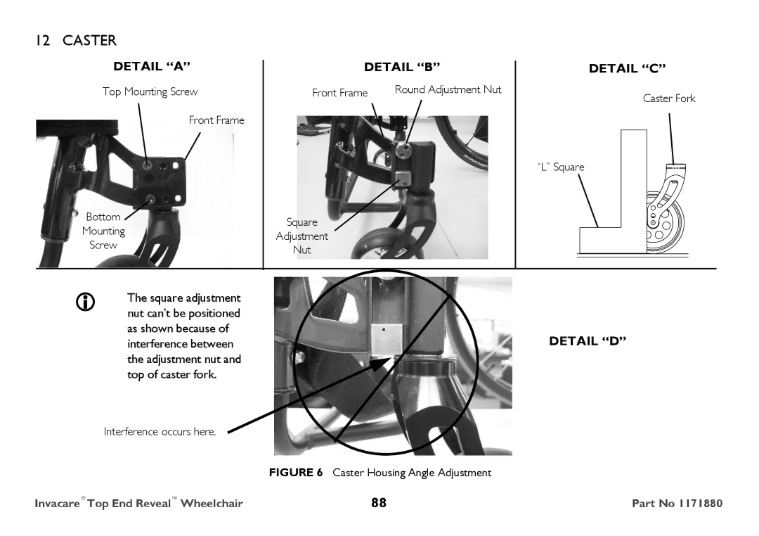 Invacare 1171880 user manual Interference between 