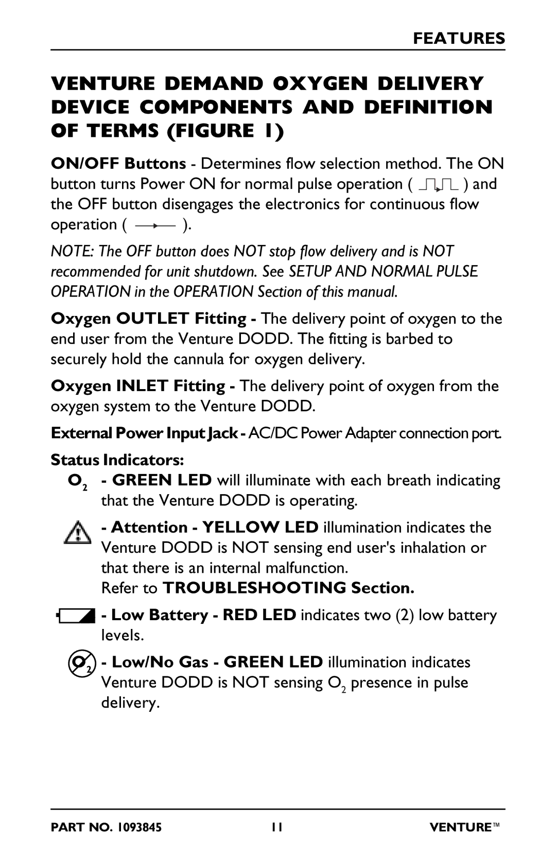 Invacare 50EX, 20EX, 211EX, 212EX manual Features, Status Indicators 