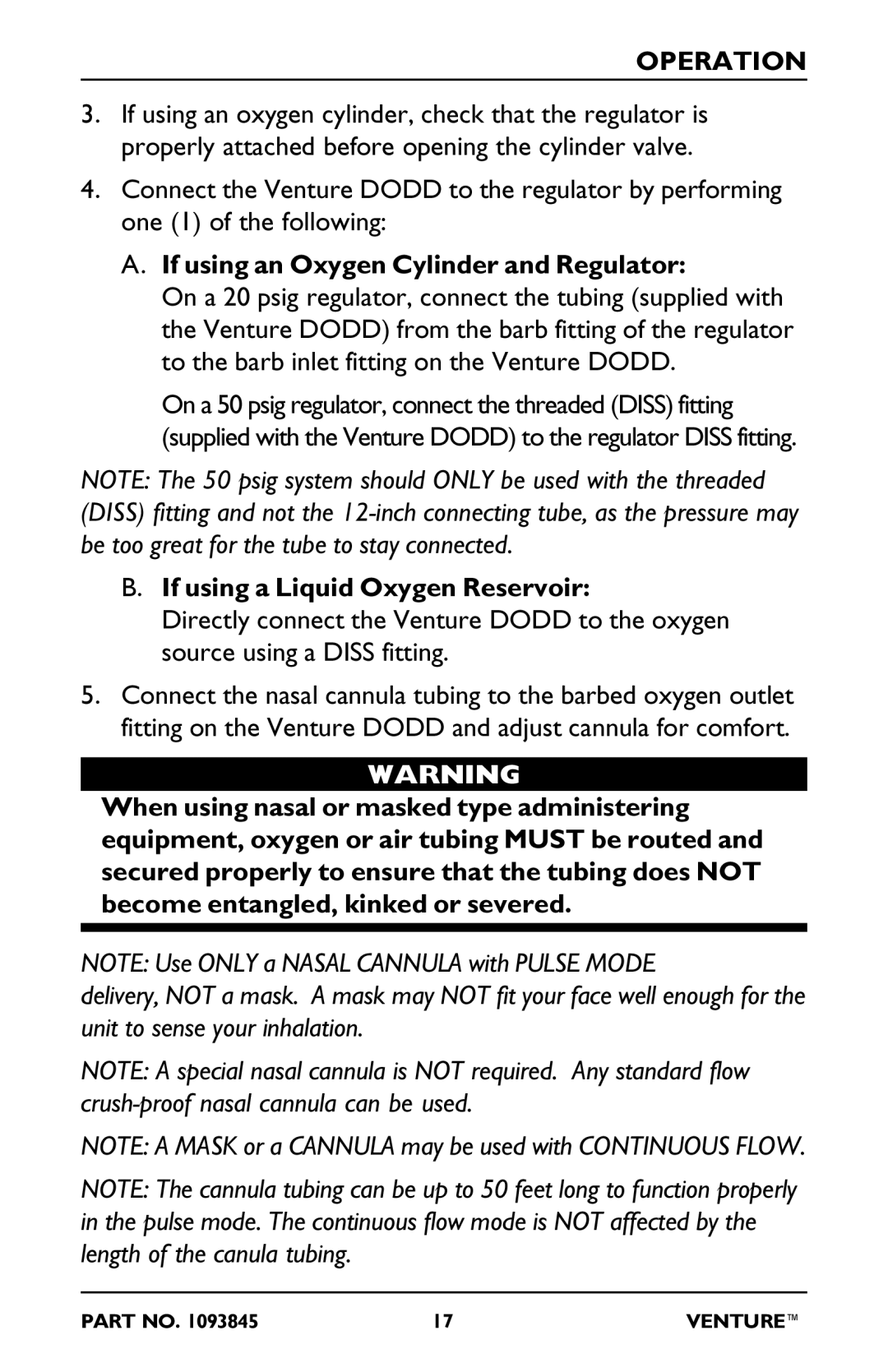 Invacare 211EX, 20EX, 212EX, 50EX manual If using an Oxygen Cylinder and Regulator 