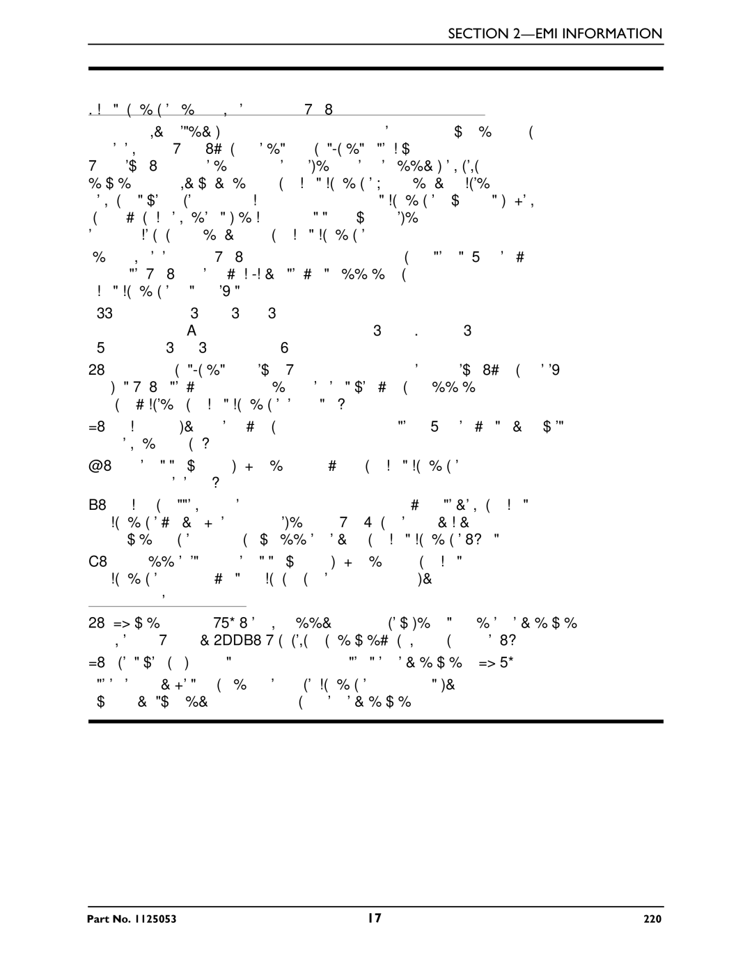 Invacare 220 manual EMI Information 