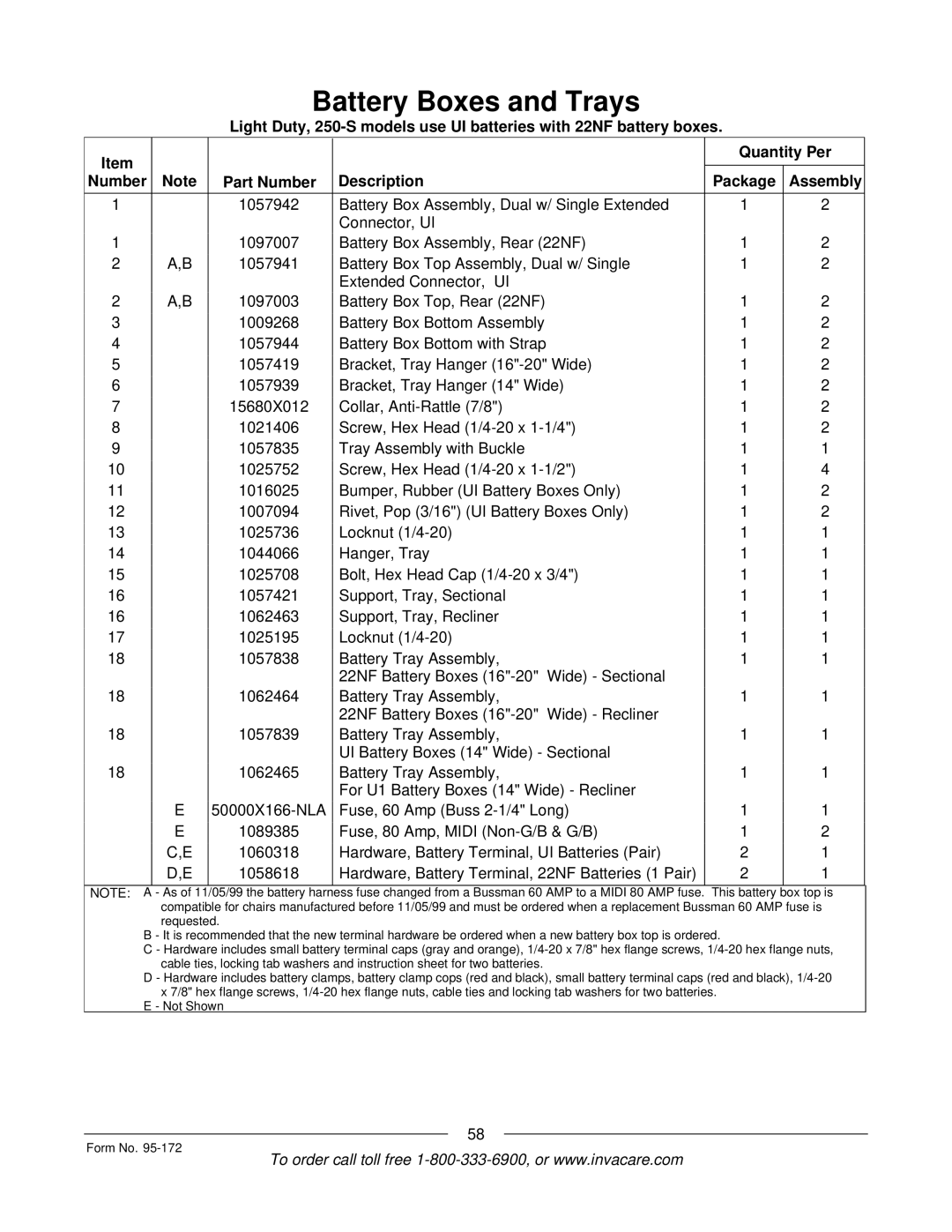 Invacare 250-S manual It is recommended that the new 