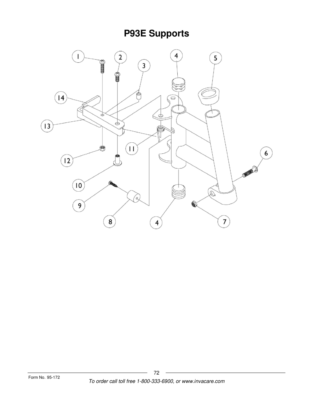 Invacare 250-S manual P93E Supports 