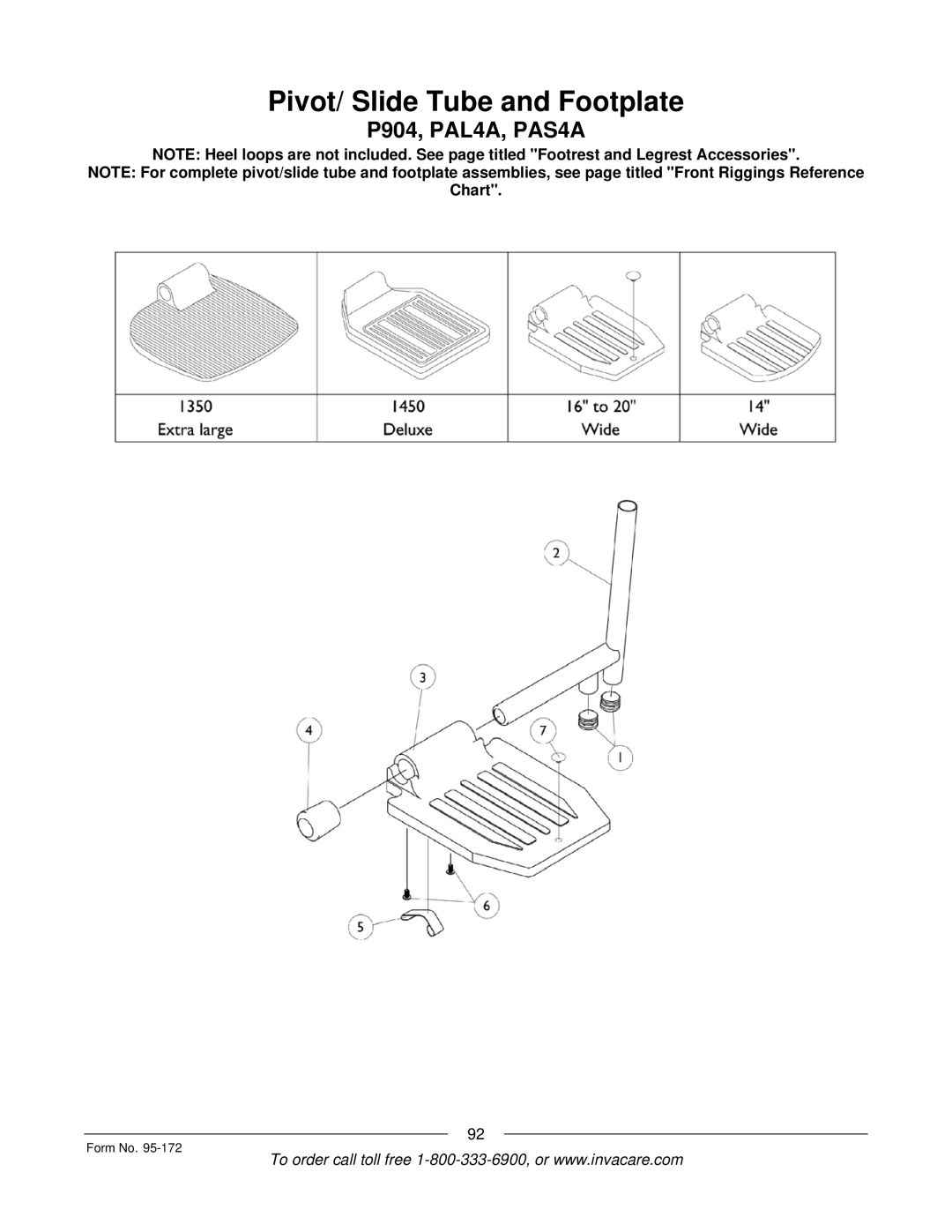 Invacare 250-S manual P904, PAL4A, PAS4A 