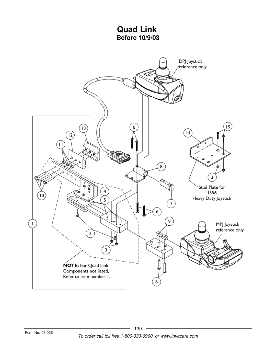 Invacare 2GR, 2GTR manual Quad Link 