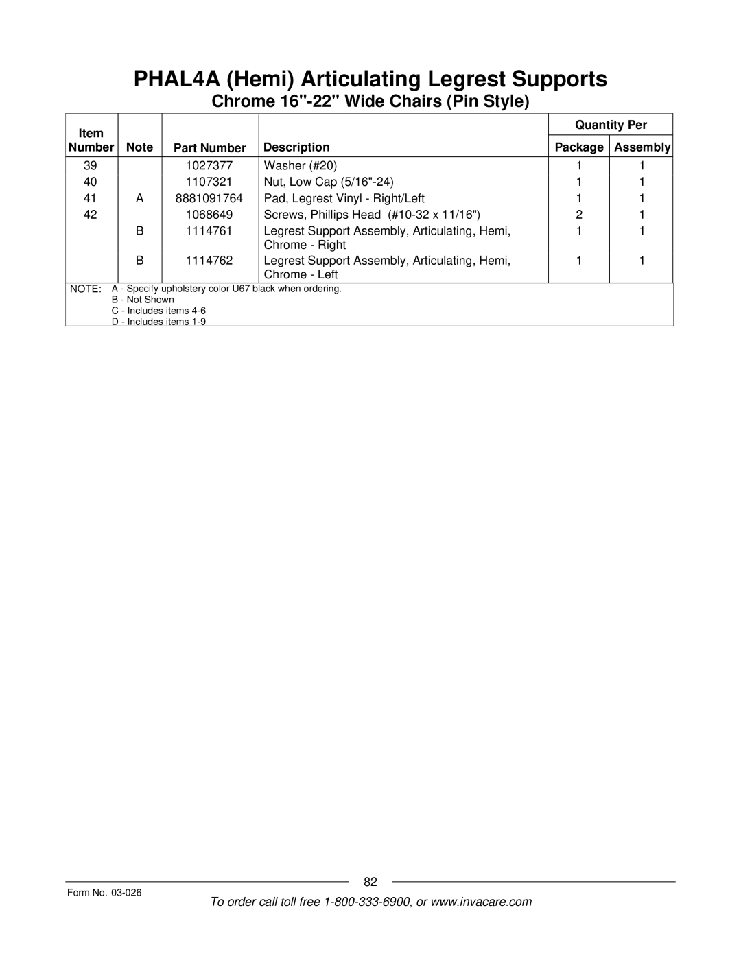 Invacare 2GR, 2GTR manual Specify 