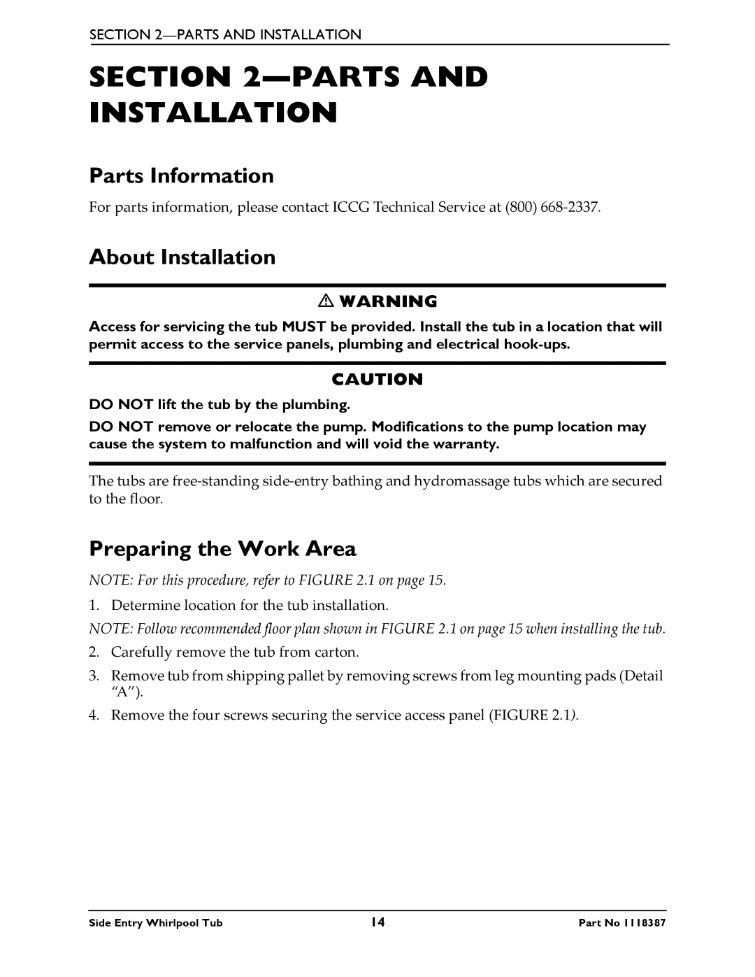 Invacare 3600XL, 3650 manual Parts Installation, Parts Information, About Installation, Preparing the Work Area 