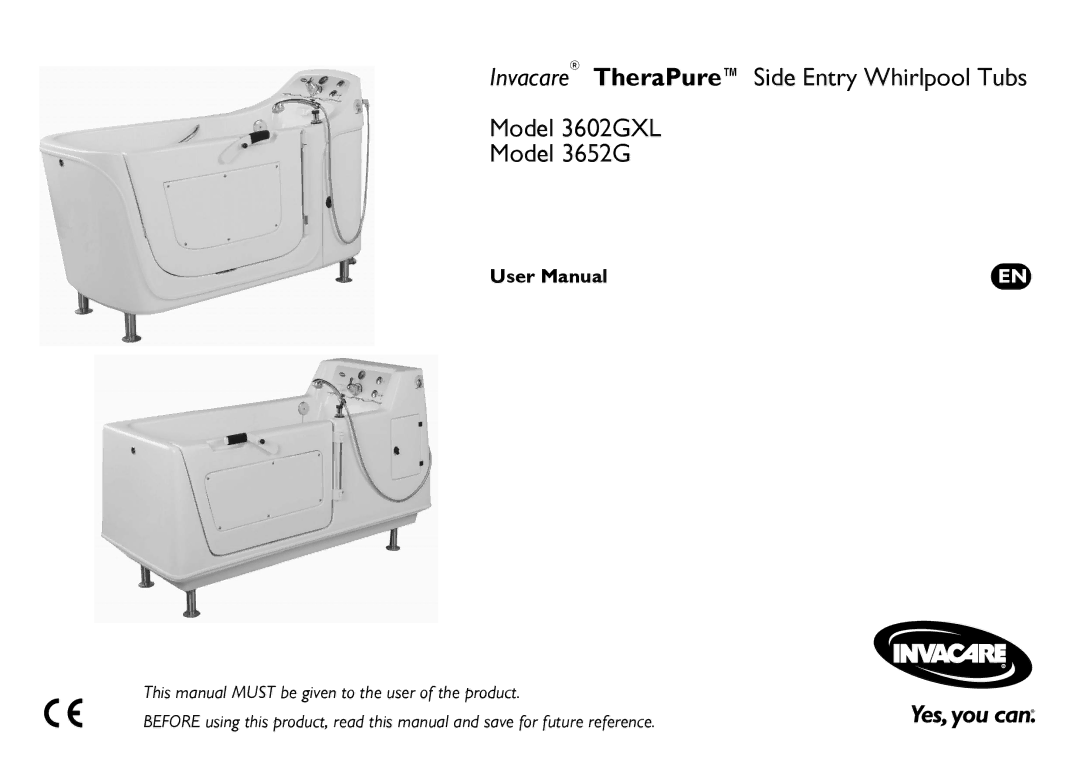 Invacare 3602GXL user manual 