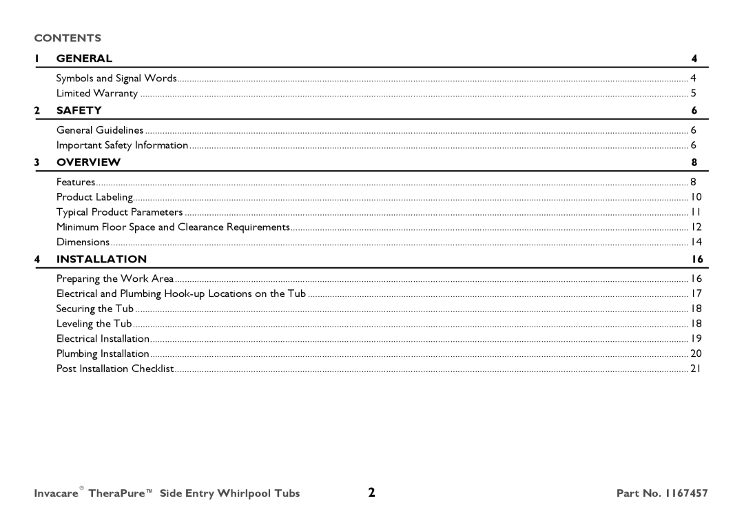 Invacare 3602GXL user manual Contents 