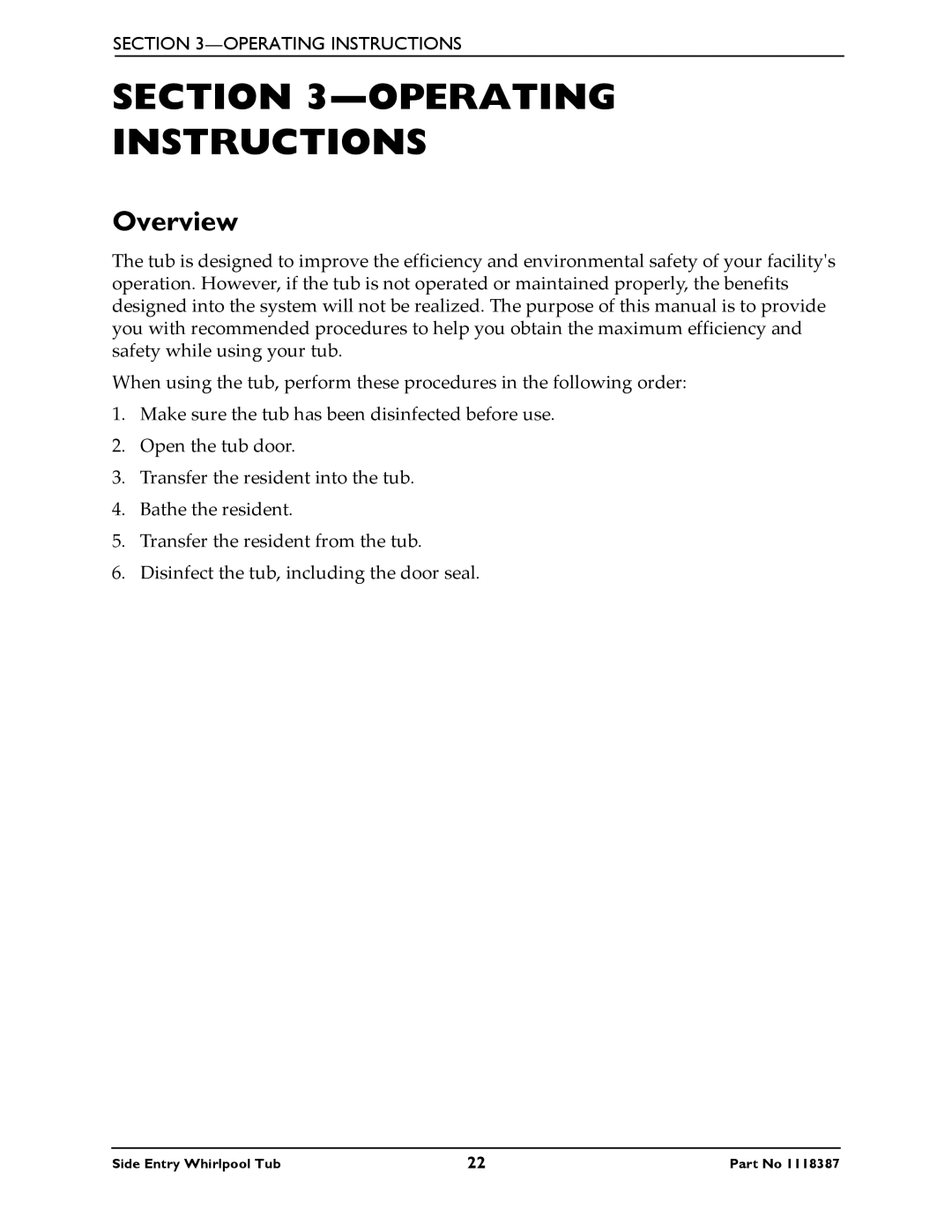 Invacare 3650 manual Operating Instructions, Overview 