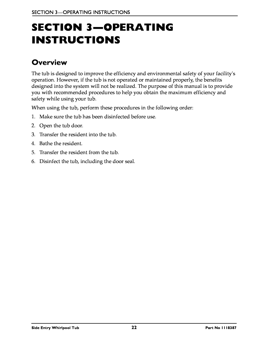 Invacare 3650 manual Operating Instructions, Overview 