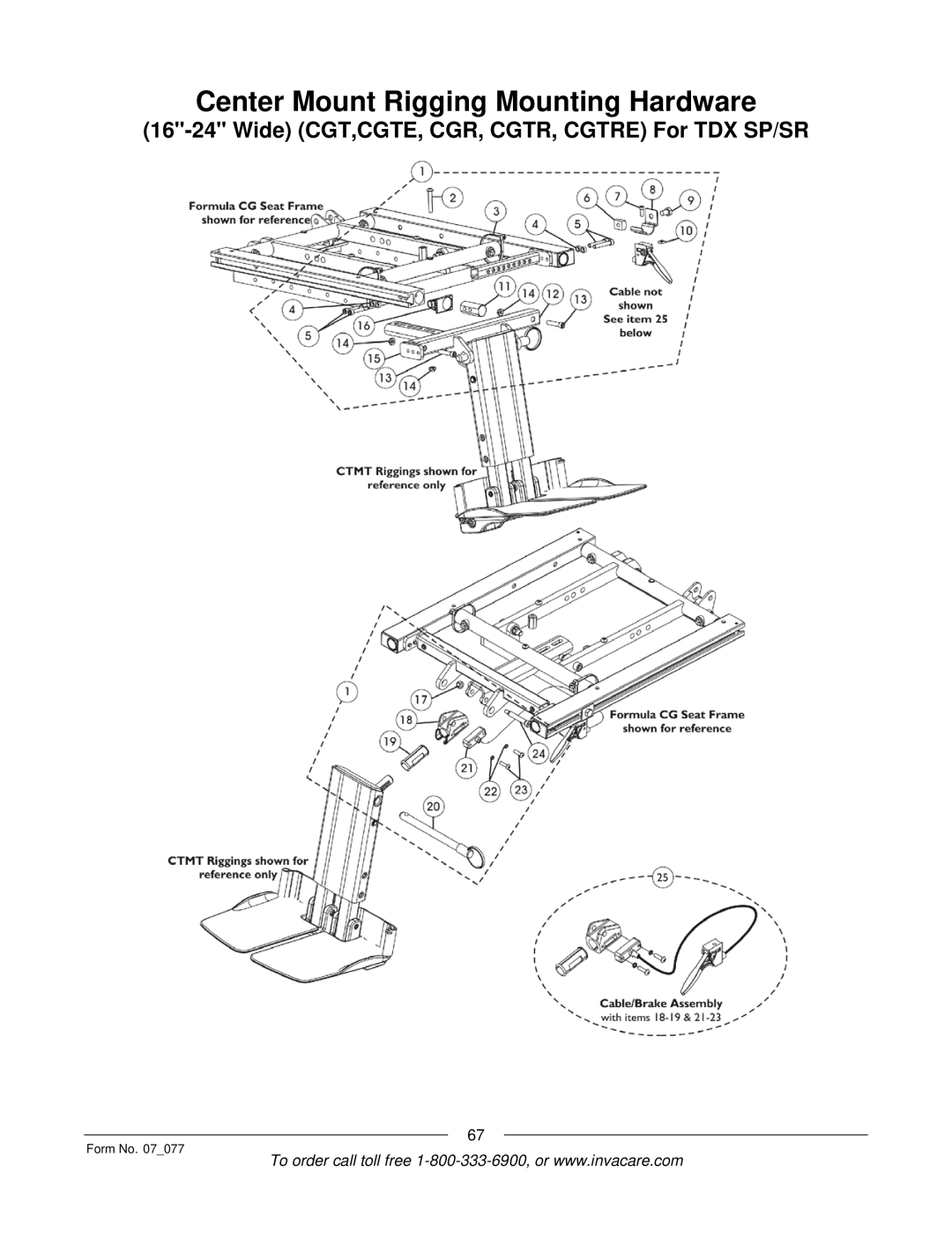 Invacare 3G Storm Series manual Wide CGT,CGTE, CGR, CGTR, Cgtre For TDX SP/SR 