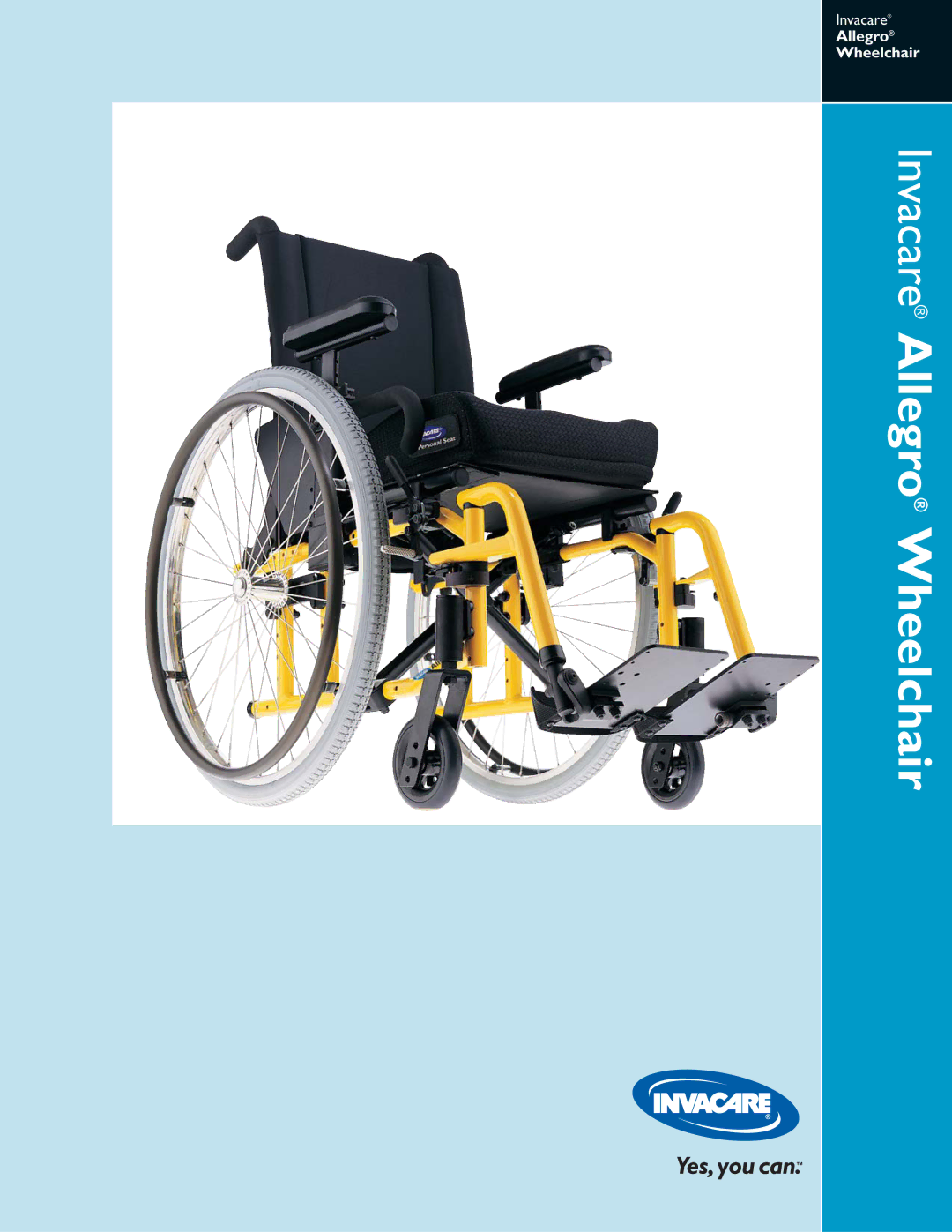 Invacare 01-209, 44035-4190 manual Invacare Allegro Wheelchair 