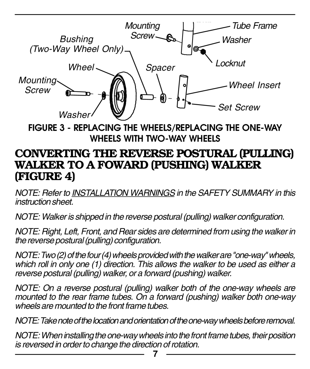 Invacare 6211, 6210 manual Bushing 