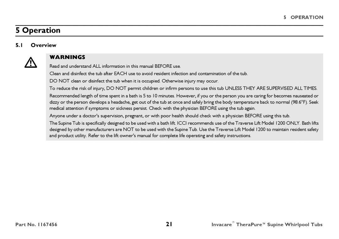 Invacare 6302G user manual Operation, Overview 