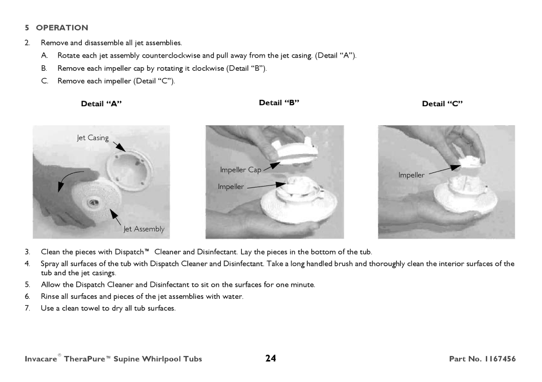 Invacare 6302G user manual Detail a Detail B 